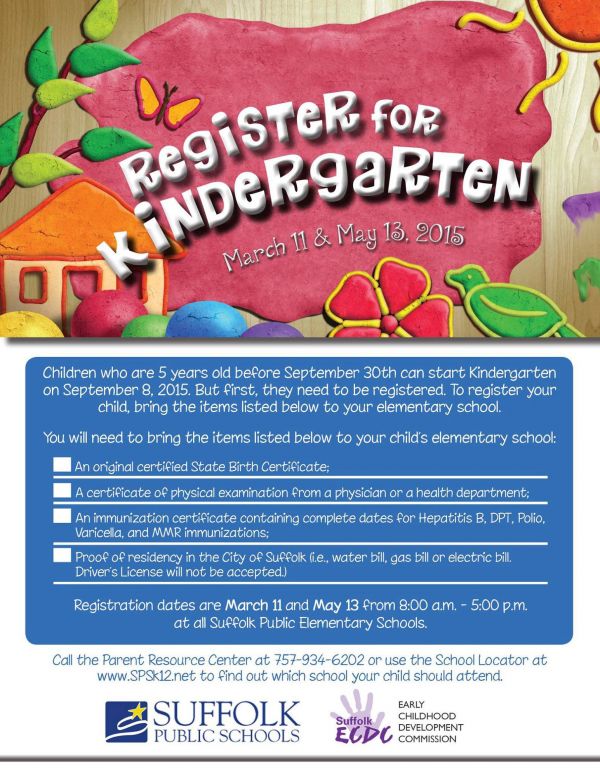 Kindergarten Registration 2015 Suffolk Virginia Kindergarten=Suffolk.jpg