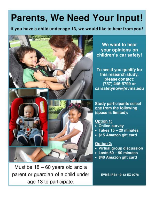 EVMS - Car Safety Seat Survey EVMS - Car Safety Seat Survey