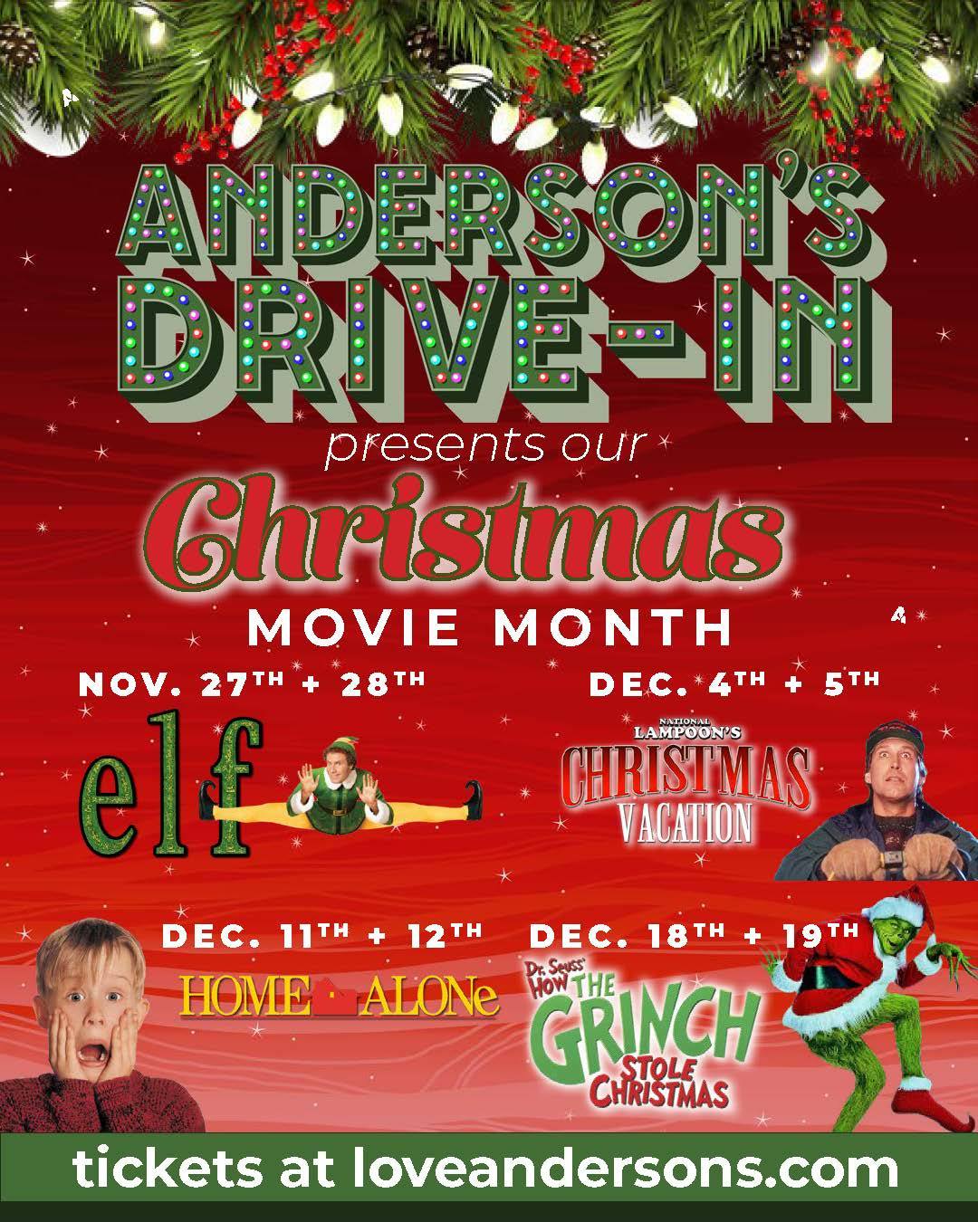 December Drive-In Movies at Andersons