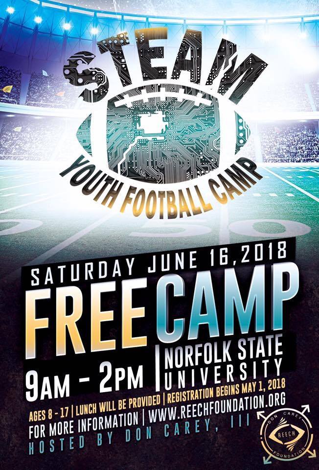 Free STEAM Youth Football Camp Norfolk VA