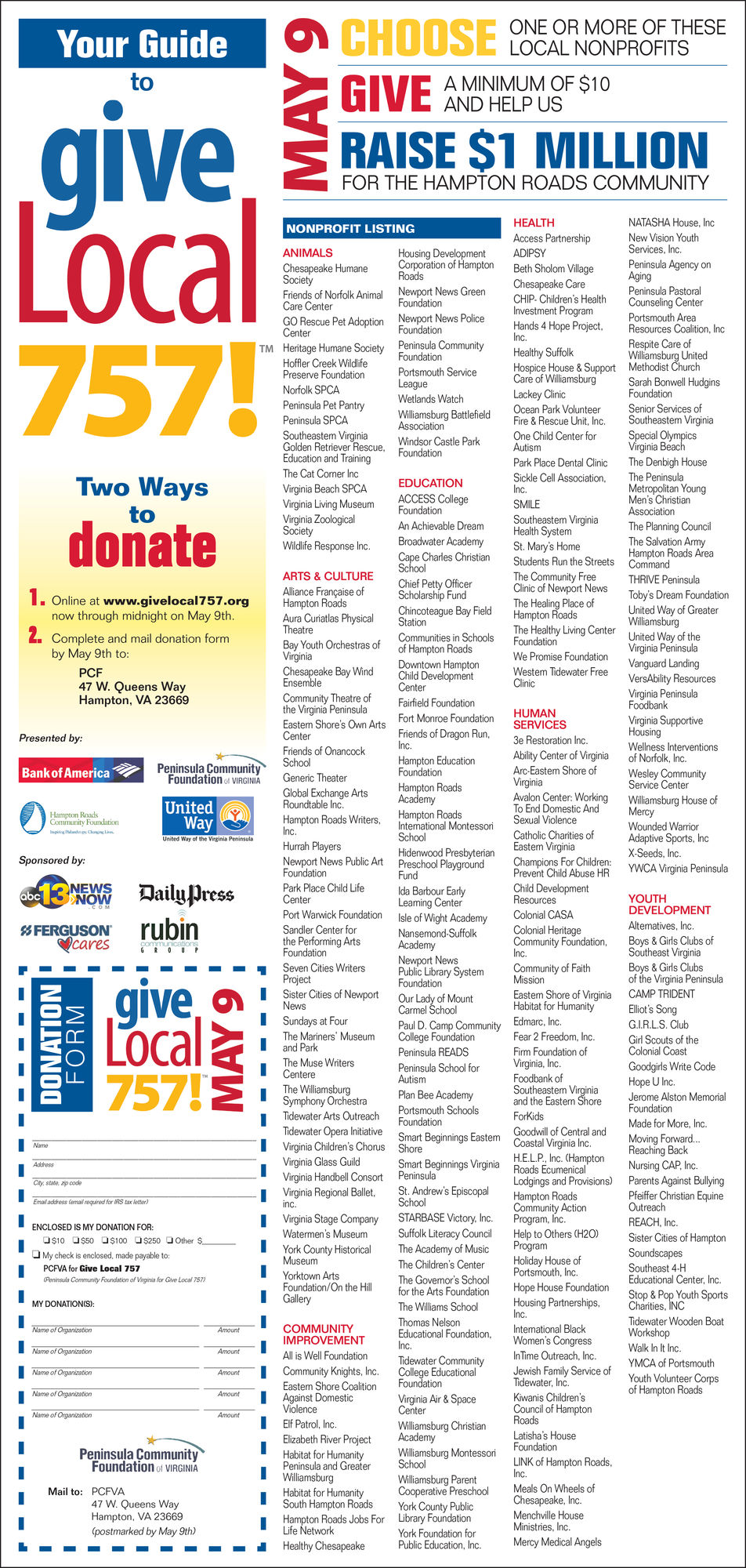 Give Local 757 Nonprofit Listings 2017