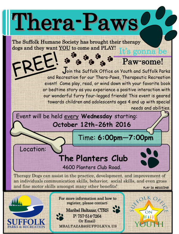 TheraPAWS Program Suffolk VA