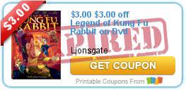 $3.00 off Legend of Kung Fu Rabbit on Dvd