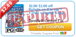 $2.00 off Robots on Blu-ray"   DVD   Digital Copy