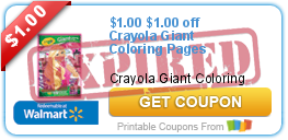 $1.00 off Crayola Giant Coloring Pages