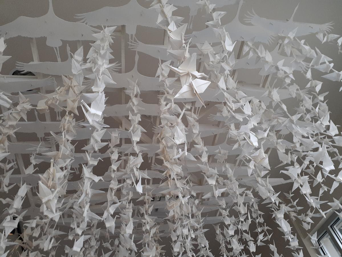 1000 Paper Cranes Exhibit at MacArthur Memorial in Norfolk