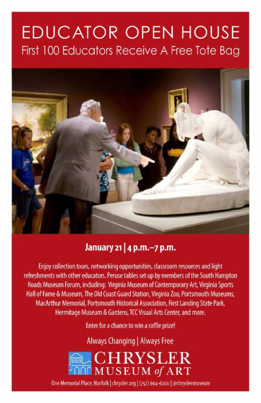 Educator Open House at the Chrysler Museum