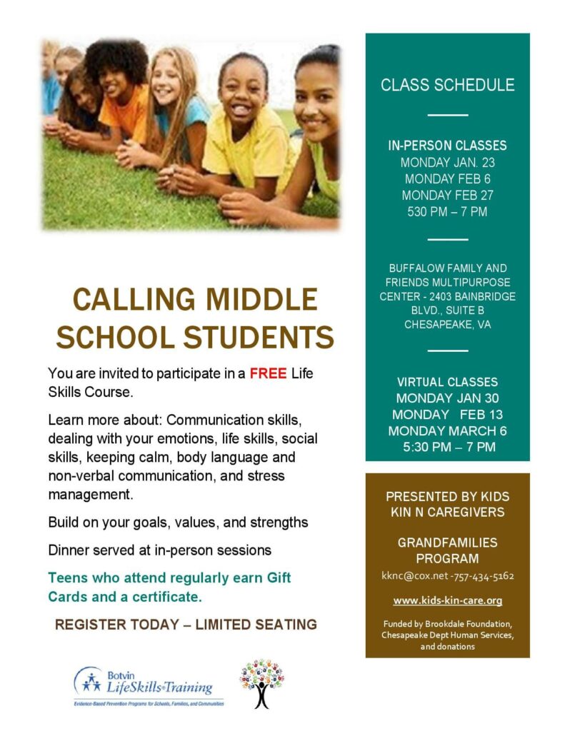 Life Skills Middle School Chesapeake VA