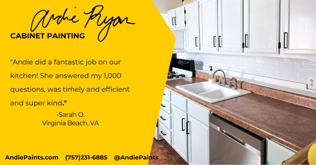 Andie Paints - Cabinet Painting Chesapeake VA