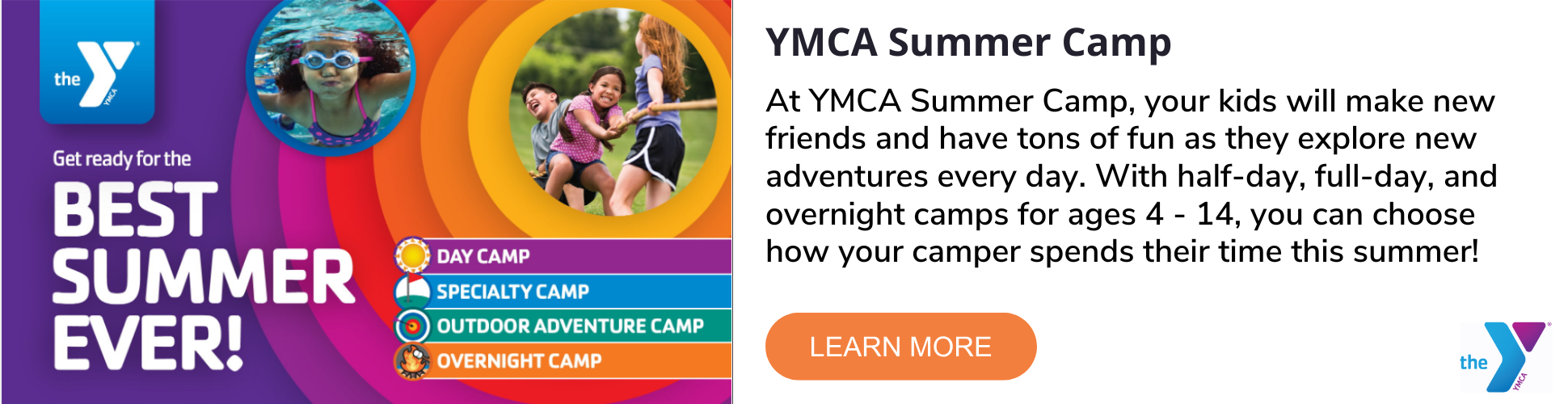 YMCA Summer Camp Listing
